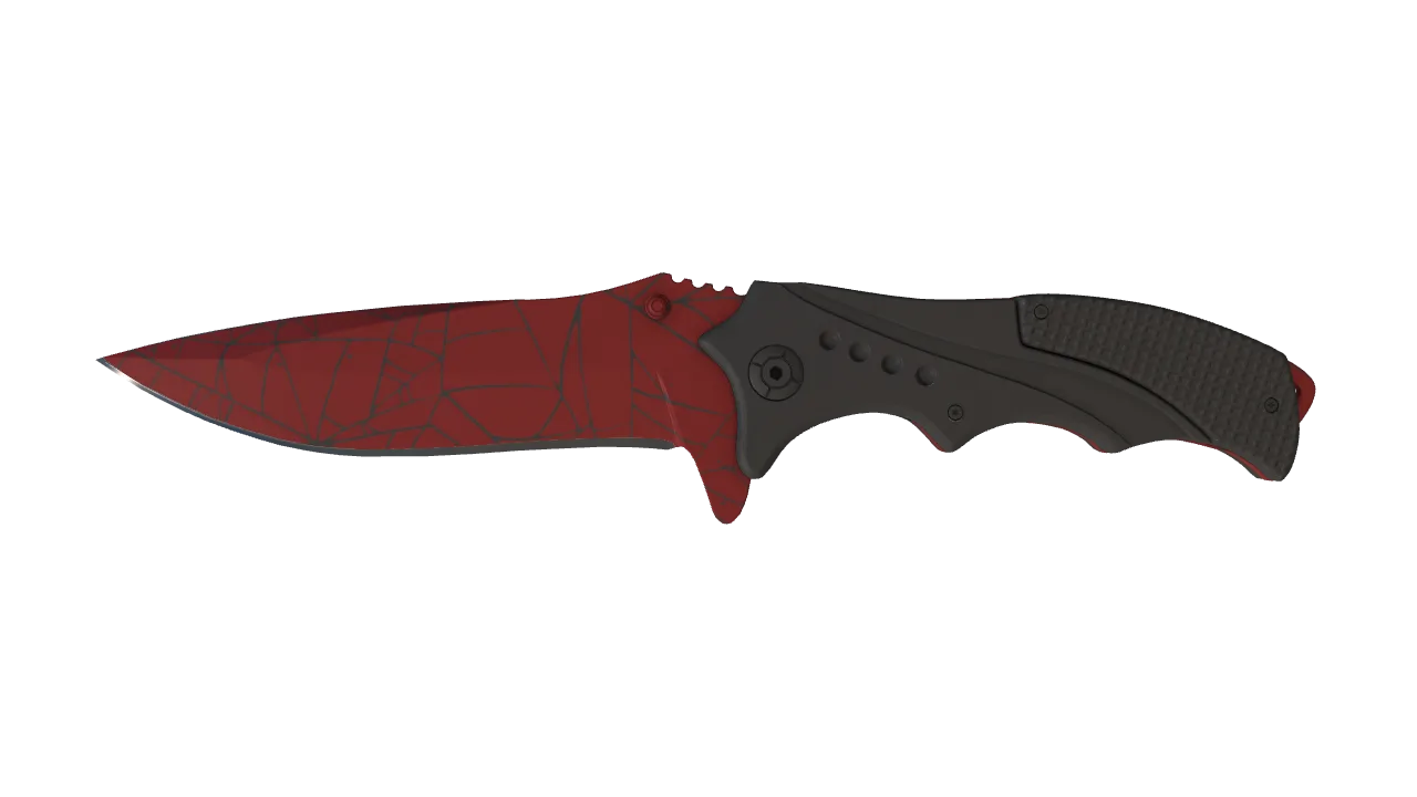 Nomad Knife | Crimson Web seed #200, front