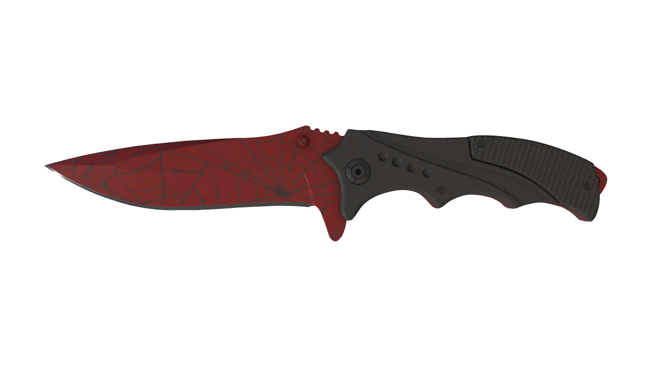 Nomad Knife | Crimson Web seed #892, front