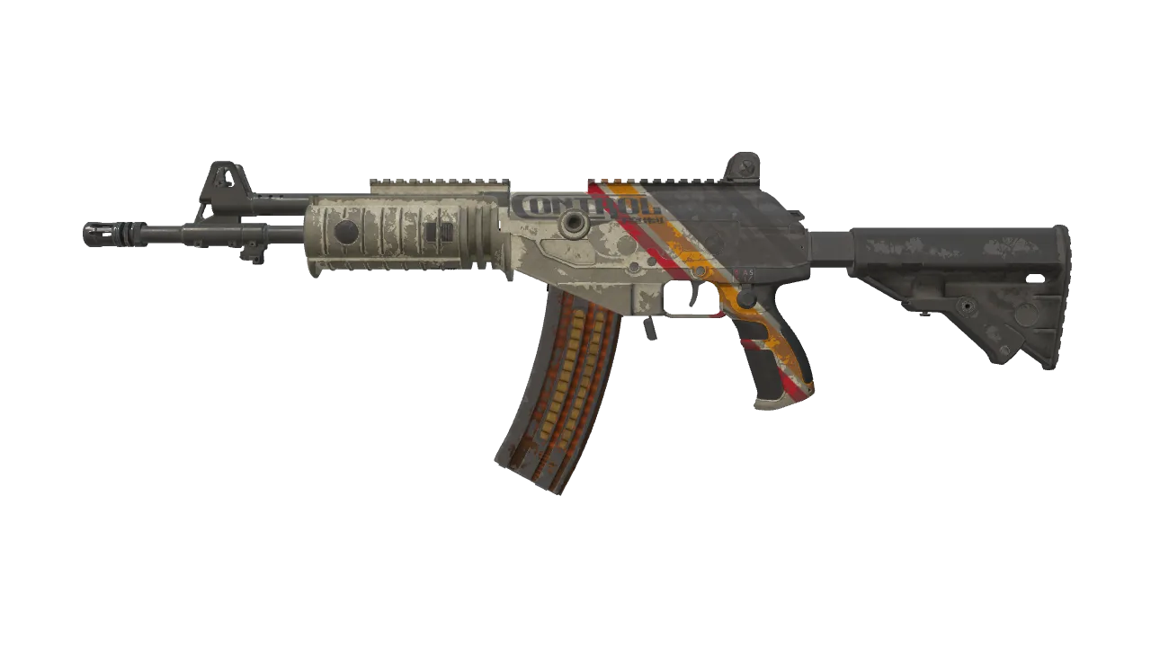 StatTrak™ Galil AR | Control (Battle-Scarred) — Dust II light, front