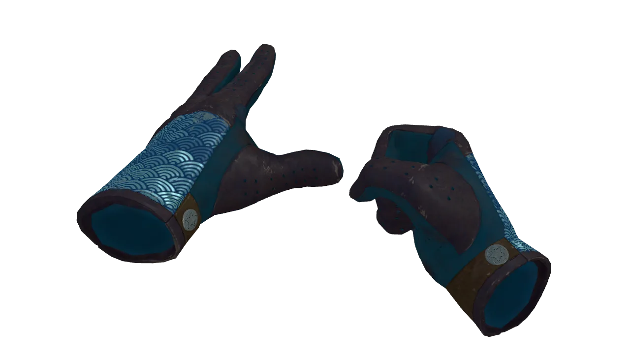 ★ Driver Gloves | Seigaiha (Field-Tested) — Dust II light, front