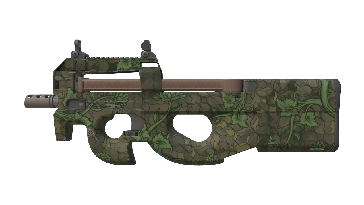 P90 | Verdant Growth (Factory New) — Dust II light, front