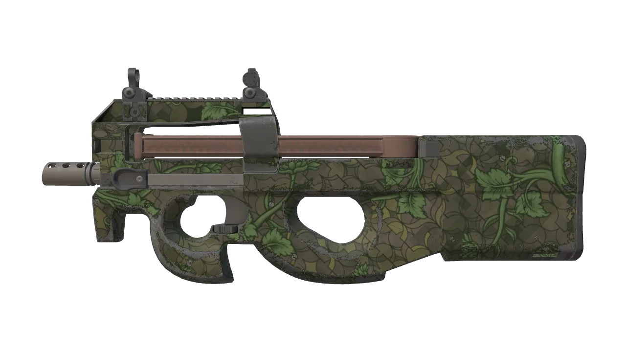 P90 | Verdant Growth (Field-Tested) — Dust II light, front
