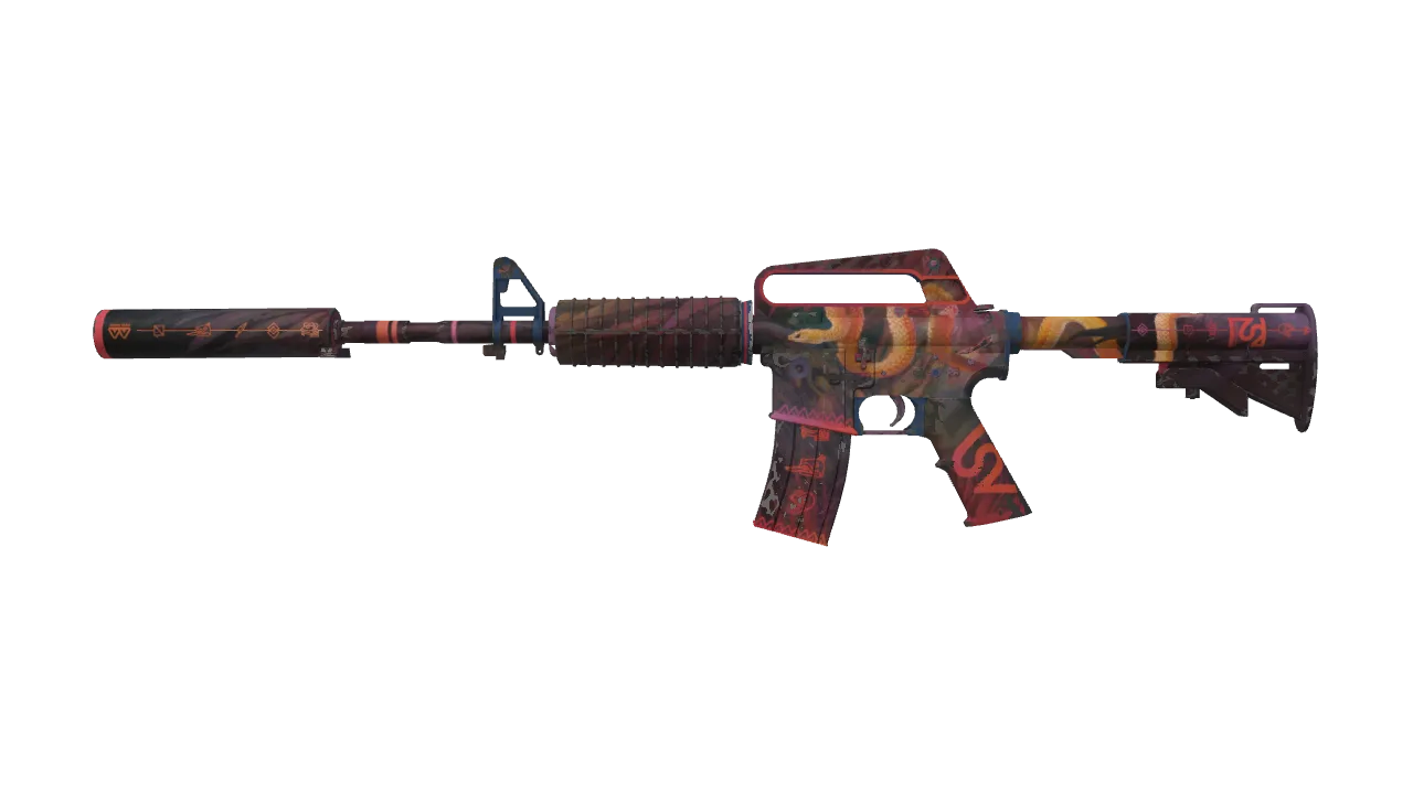 Souvenir M4A1-S | Welcome to the Jungle (Battle-Scarred) — Dust II light, front