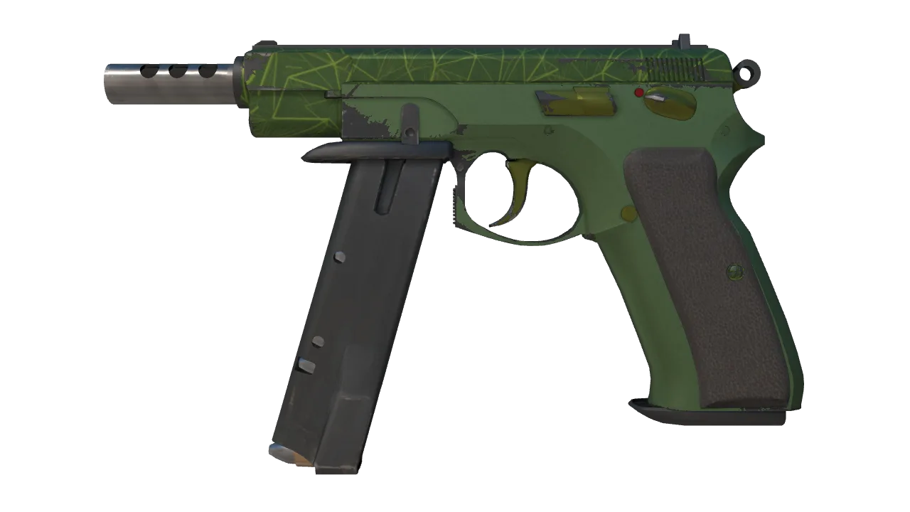 CZ75-Auto | Emerald Quartz (Field-Tested) — Dust II light, front