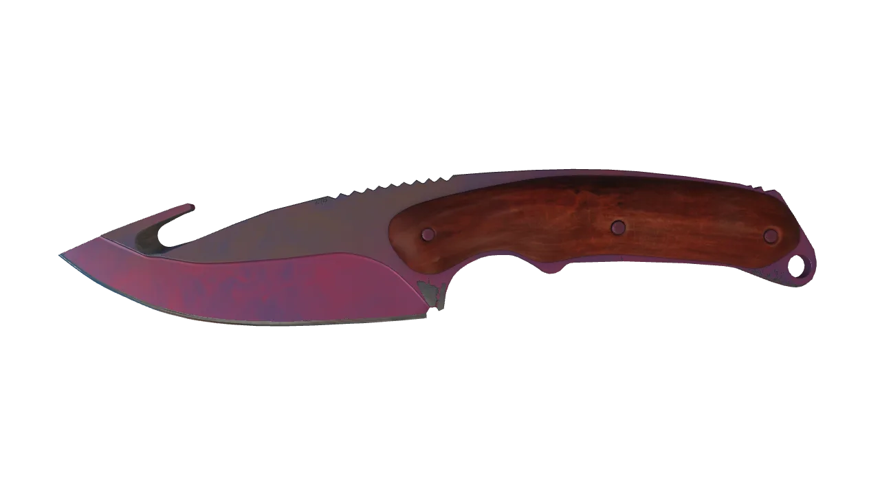 ★ Gut Knife | Doppler (Phase 2) (Minimal Wear) — Dust II light, front