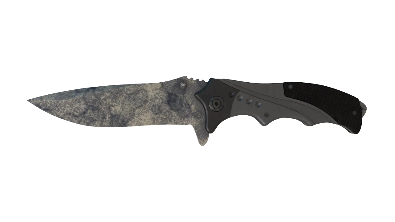 StatTrak™ ★ Nomad Knife | Stained (Battle-Scarred) — Dust II light, front