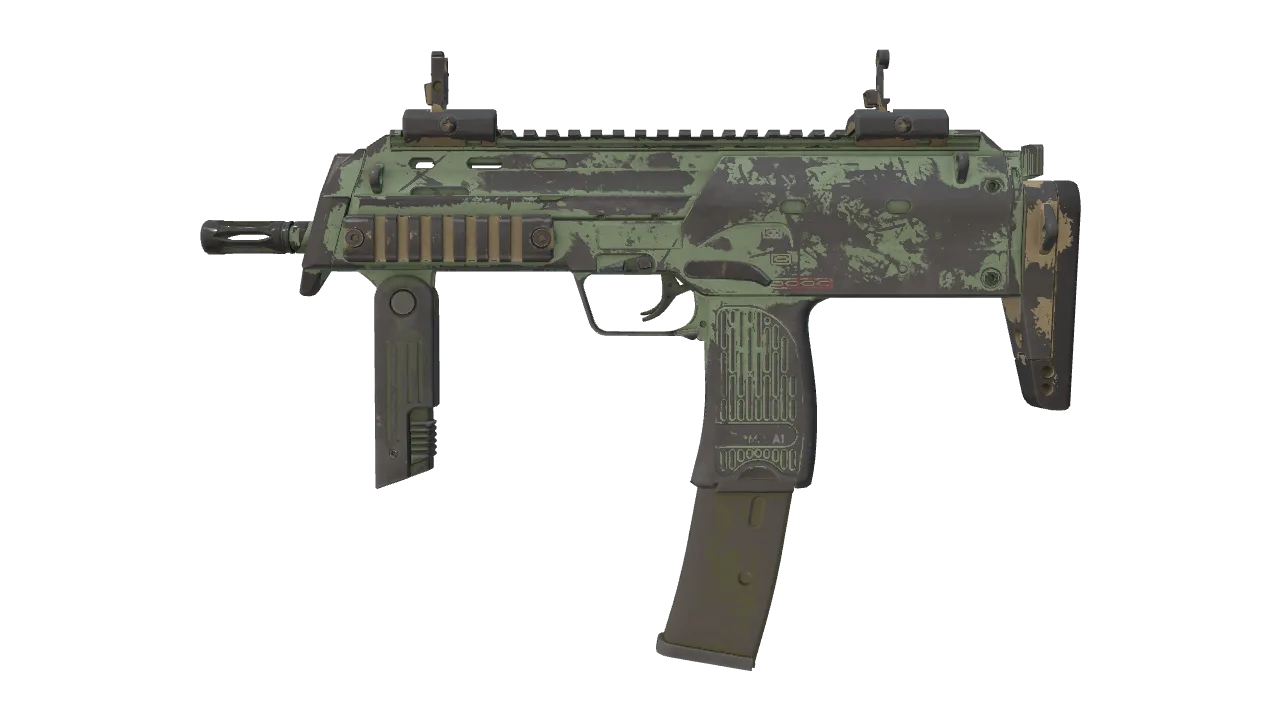 MP7 | Groundwater (Battle-Scarred) — Dust II light, front