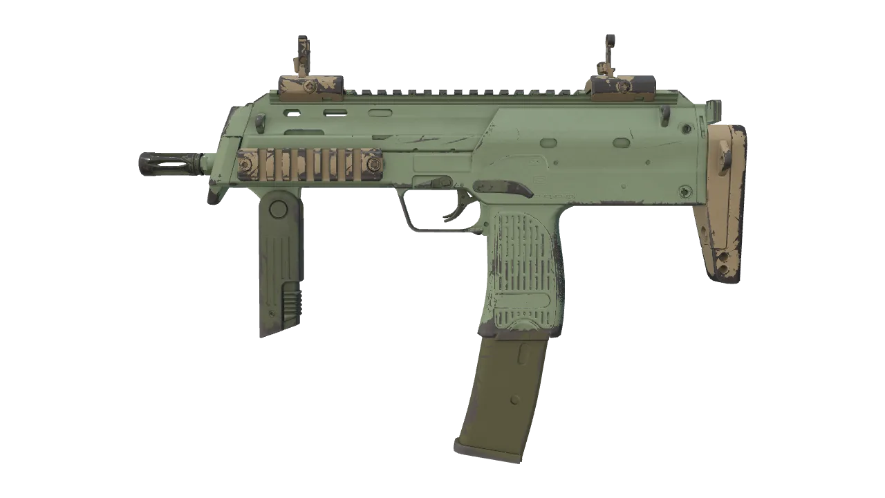 MP7 | Groundwater (Field-Tested) — Dust II light, front