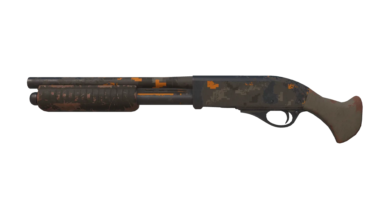 StatTrak™ Sawed-Off | Orange DDPAT (Well-Worn) — Dust II light, front