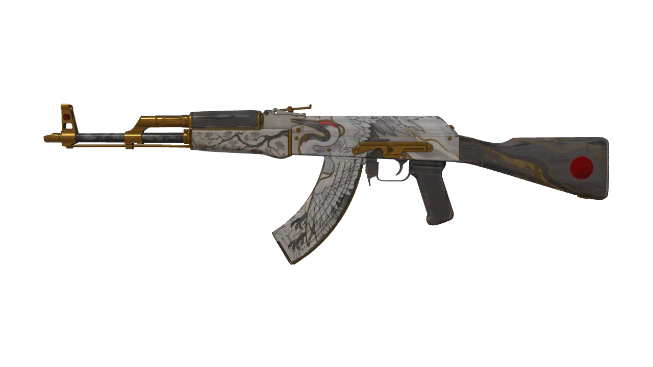AK-47 | Crane Flight (Field-Tested) — Dust II light, front
