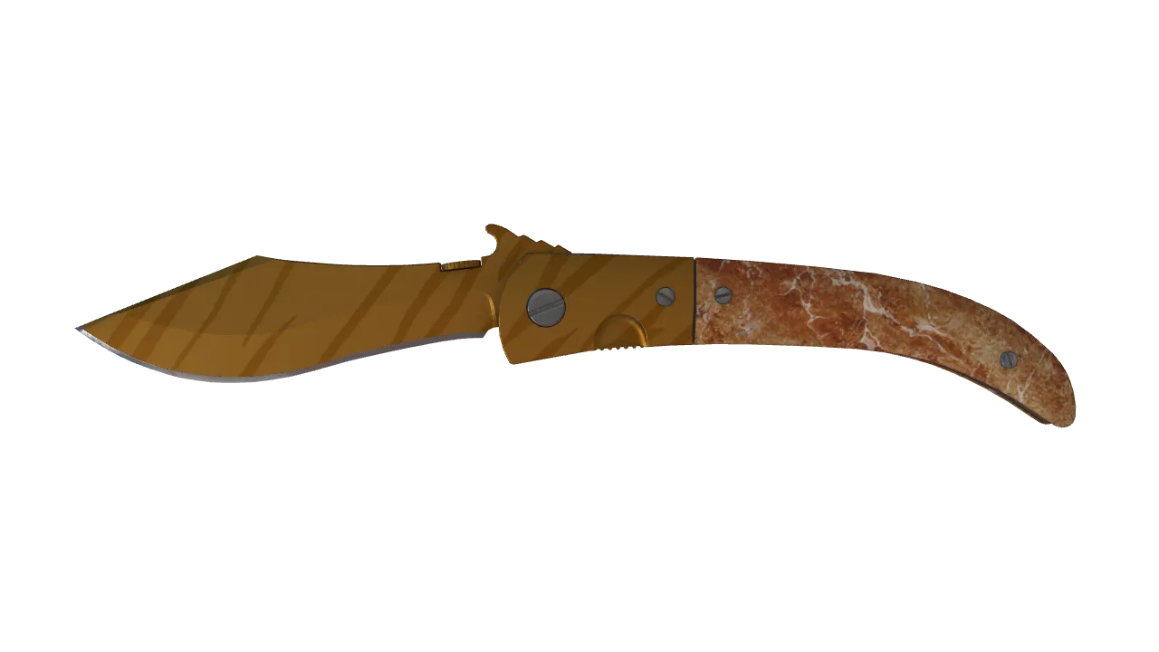★ Navaja Knife | Tiger Tooth (Minimal Wear) — Dust II light, front