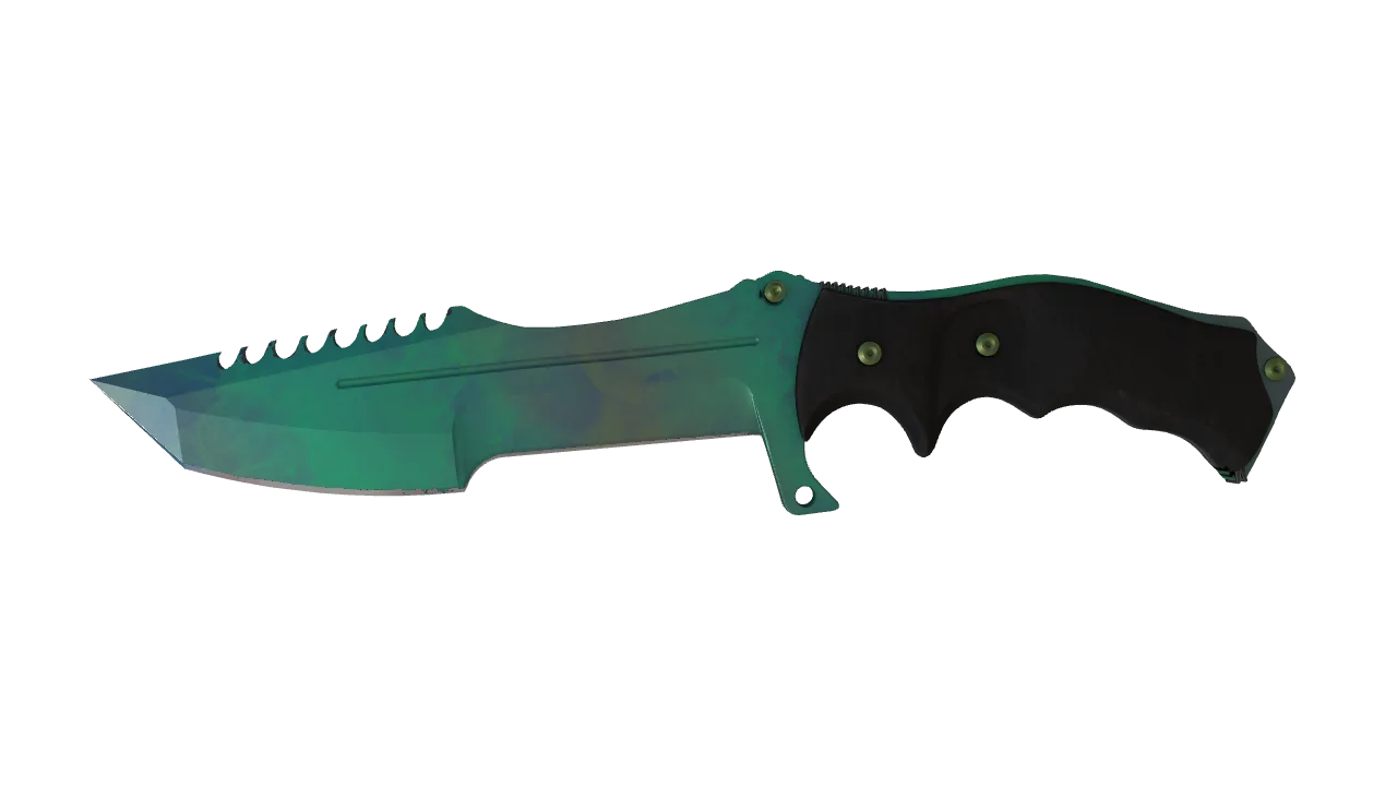★ Huntsman Knife | Gamma Doppler (Phase 2) (Factory New) — Dust II light, front