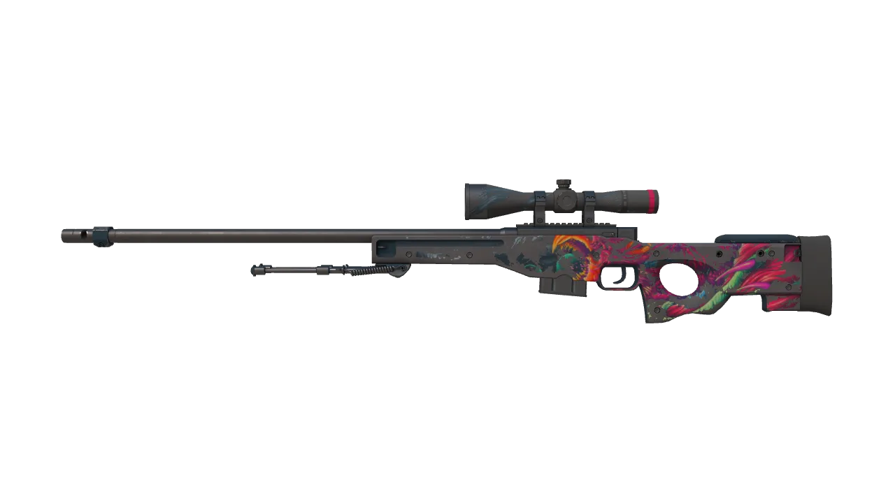 AWP | Hyper Beast (Battle-Scarred) — Dust II light, front