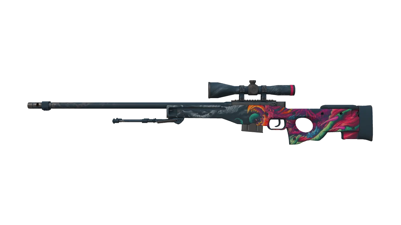 AWP | Hyper Beast (Minimal Wear) — Dust II light, front