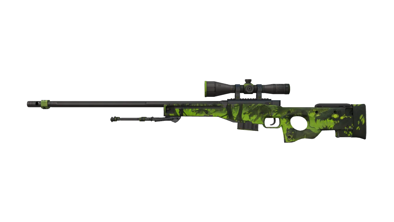AWP | Containment Breach (Well-Worn) — Dust II light, front