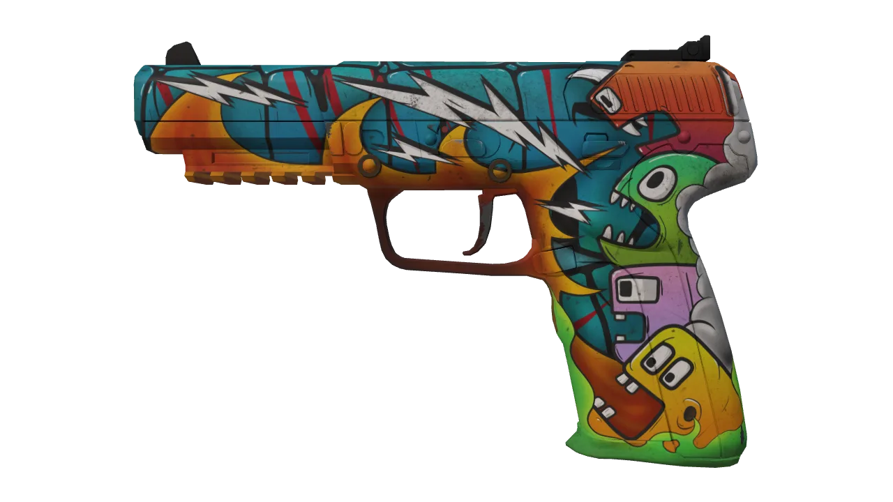 Five-SeveN | Angry Mob (Factory New) — Dust II light, front