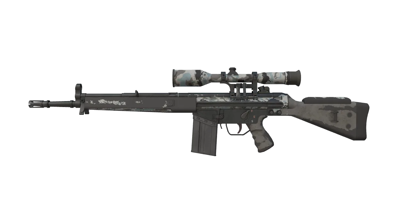G3SG1 | Arctic Camo (Battle-Scarred) — Dust II light, front