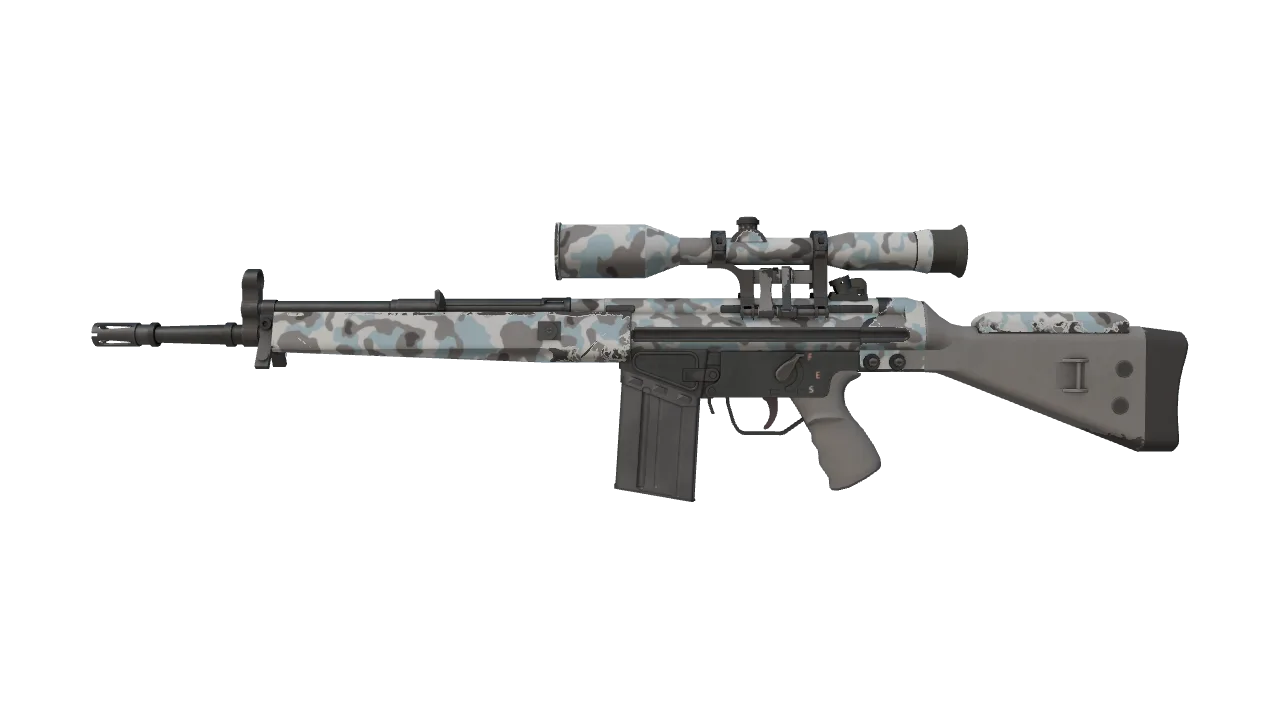 G3SG1 | Arctic Camo (Minimal Wear) — Dust II light, front