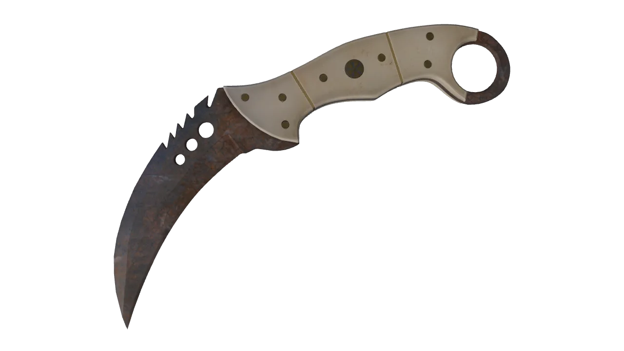 ★ Talon Knife | Rust Coat (Well-Worn) — Dust II light, front