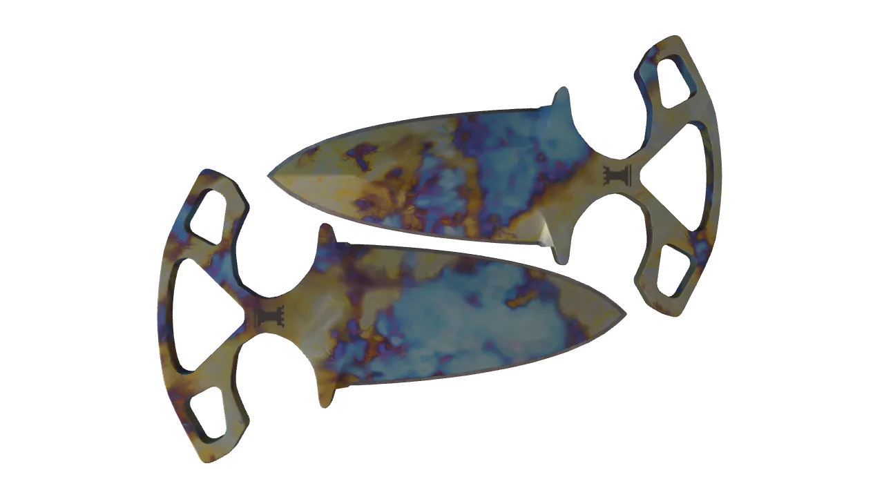 Shadow Daggers | Case Hardened seed #117, back