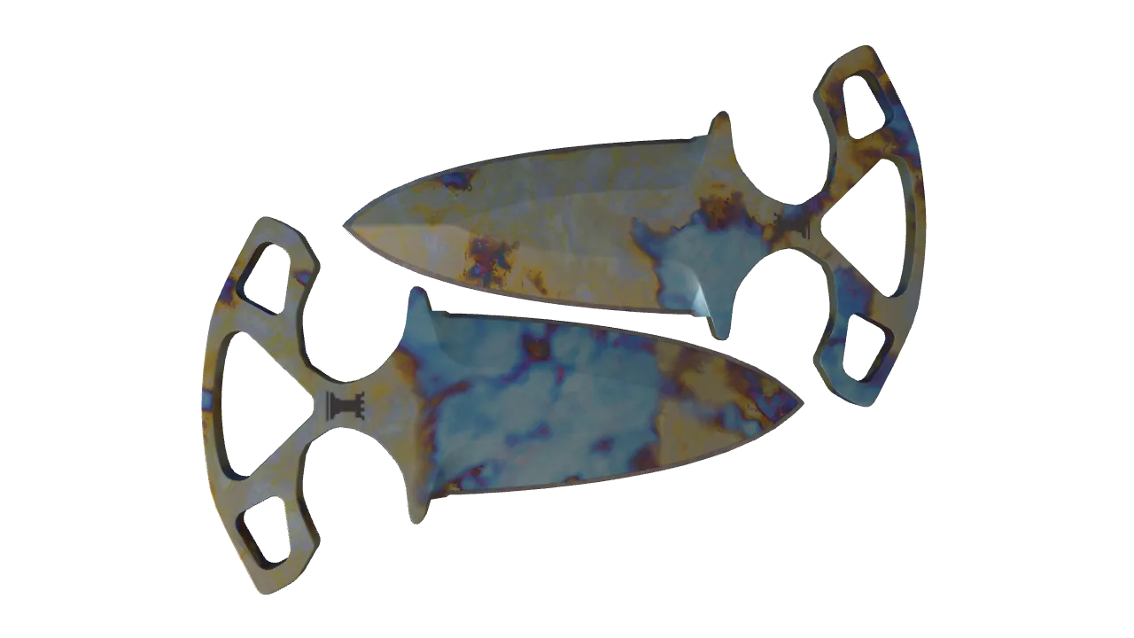 Shadow Daggers | Case Hardened seed #156, back