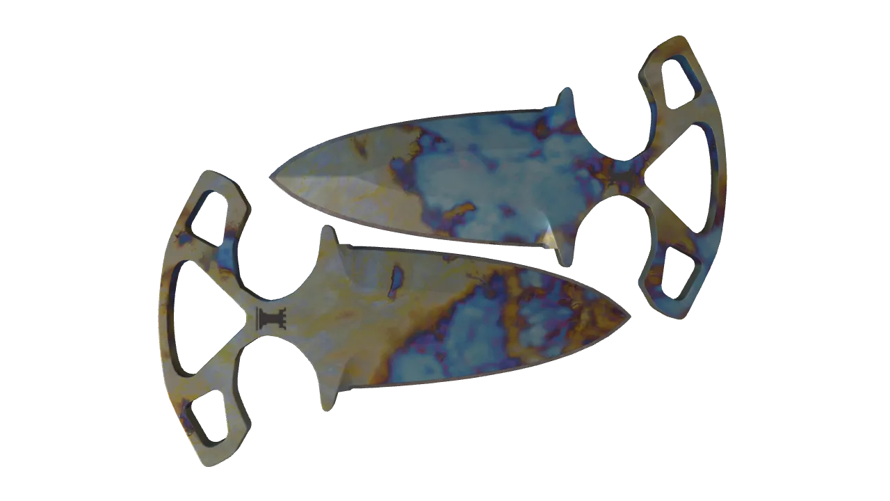 Shadow Daggers | Case Hardened seed #185, back
