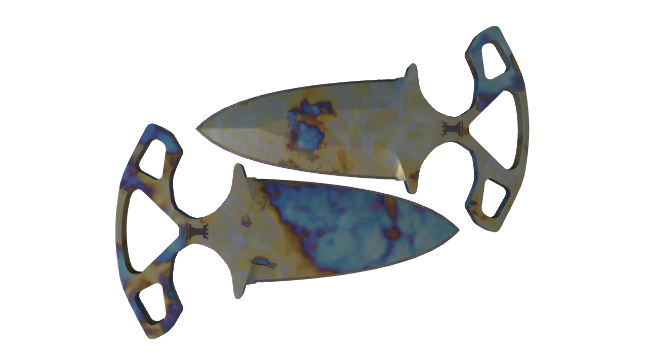 Shadow Daggers | Case Hardened seed #204, back