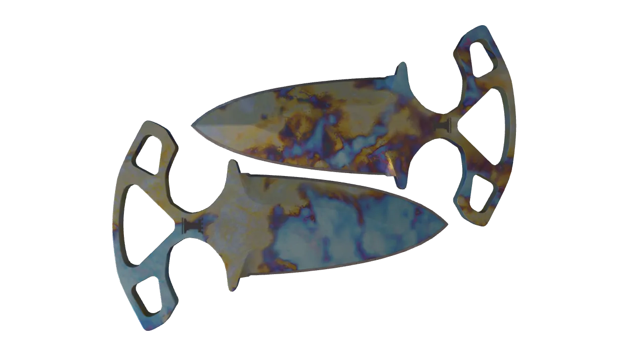 Shadow Daggers | Case Hardened seed #349, back