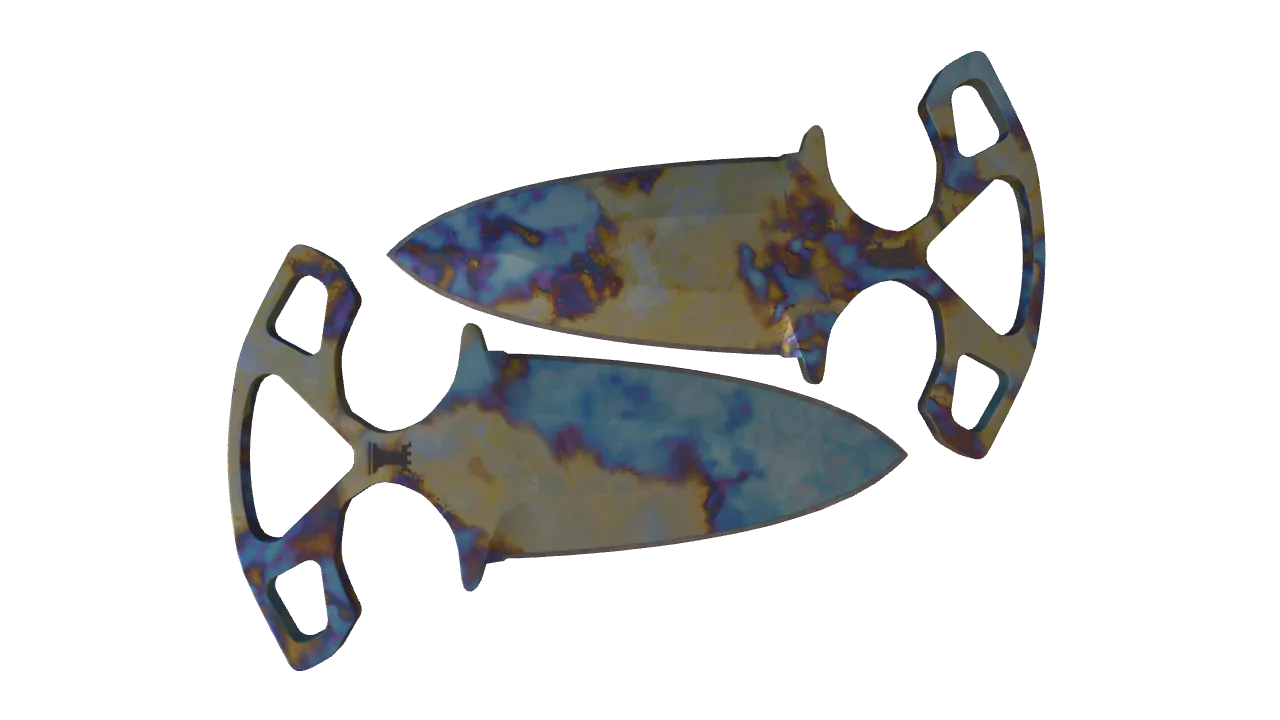 Shadow Daggers | Case Hardened seed #350, back