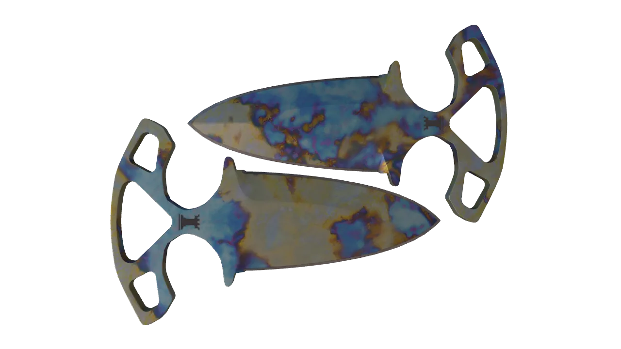 Shadow Daggers | Case Hardened seed #351, back