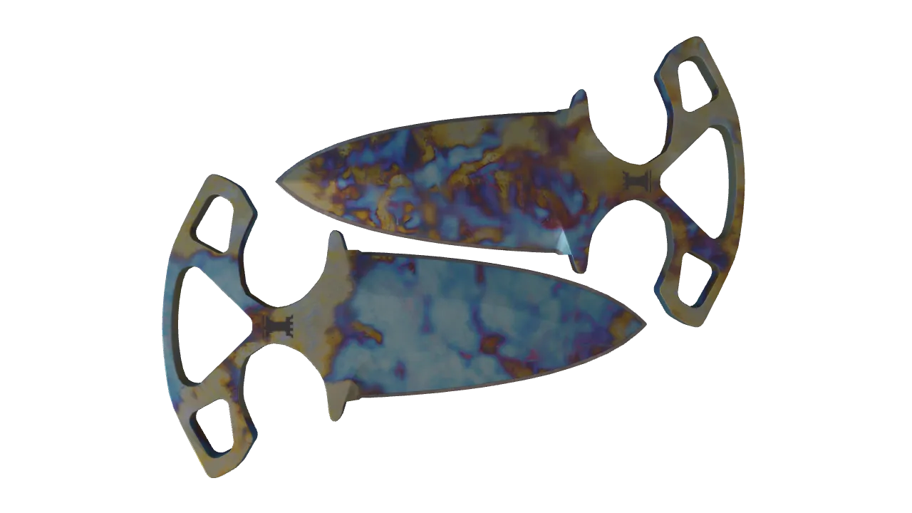 Shadow Daggers | Case Hardened seed #355, back