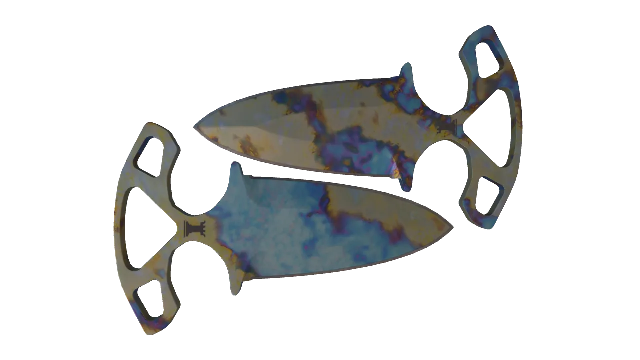 Shadow Daggers | Case Hardened seed #406, back