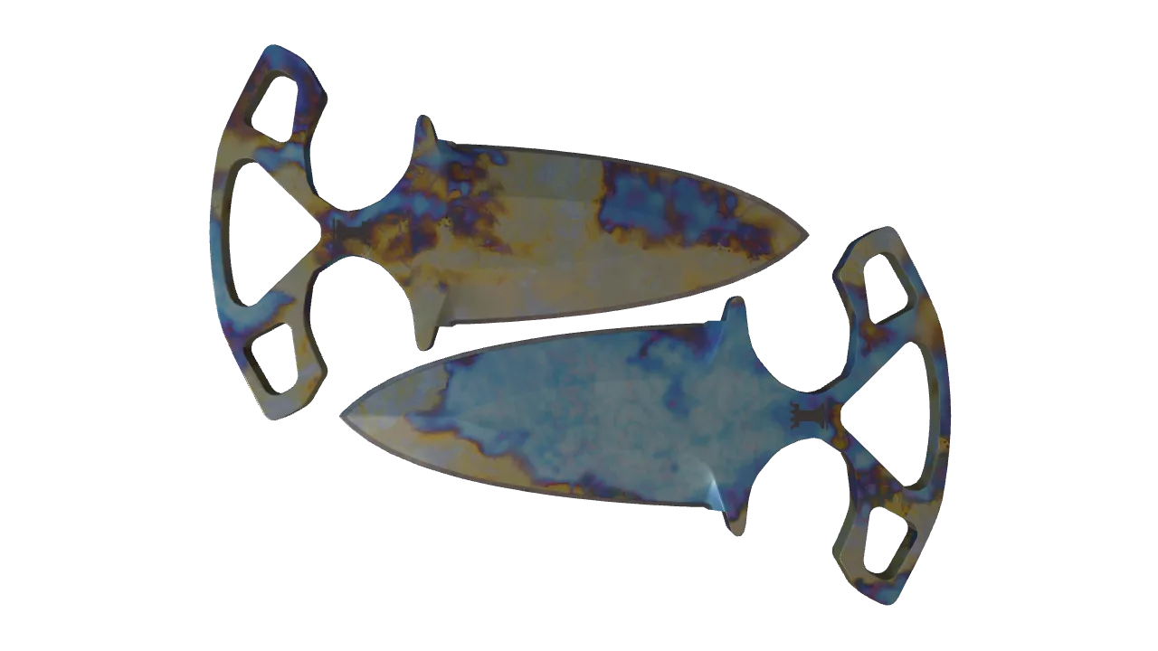 Shadow Daggers | Case Hardened seed #417, front