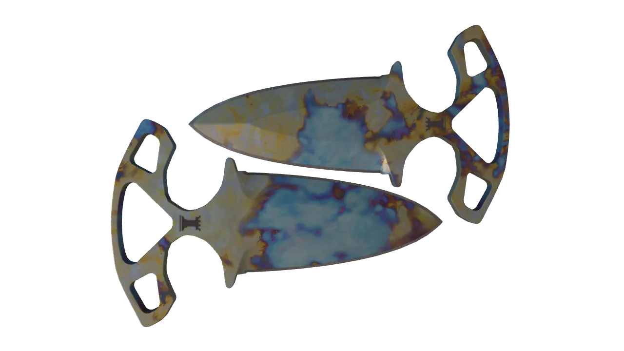 Shadow Daggers | Case Hardened seed #445, back