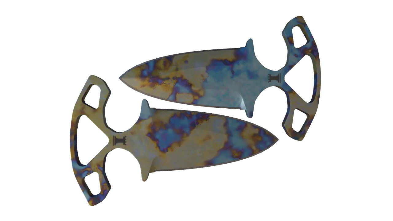 Shadow Daggers | Case Hardened seed #458, back