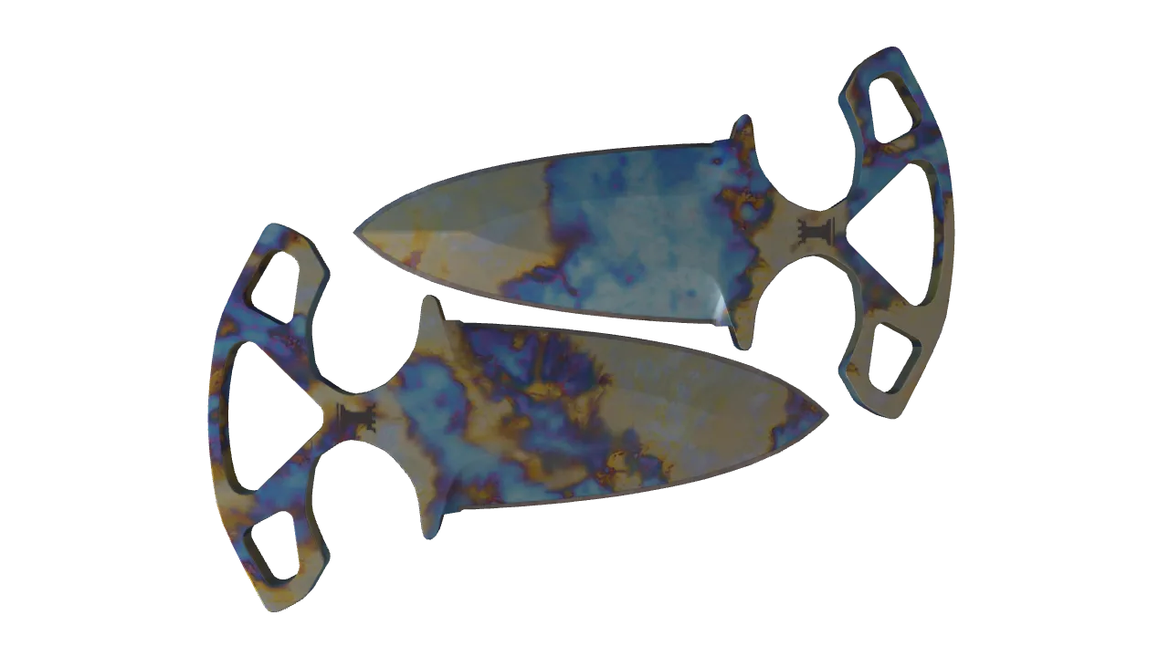 Shadow Daggers | Case Hardened seed #528, back