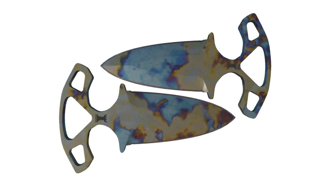 Shadow Daggers | Case Hardened seed #547, back