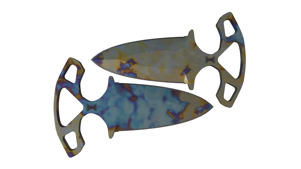 Shadow Daggers | Case Hardened seed #550, back