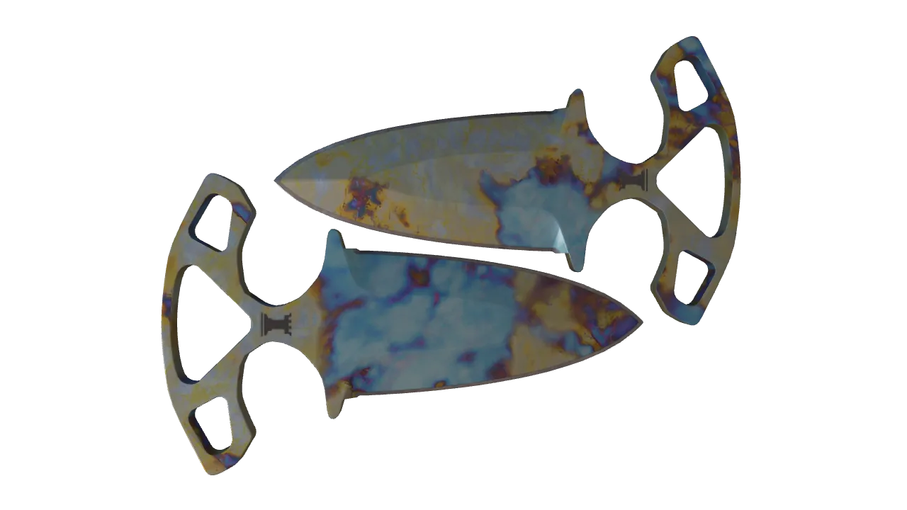 Shadow Daggers | Case Hardened seed #553, back