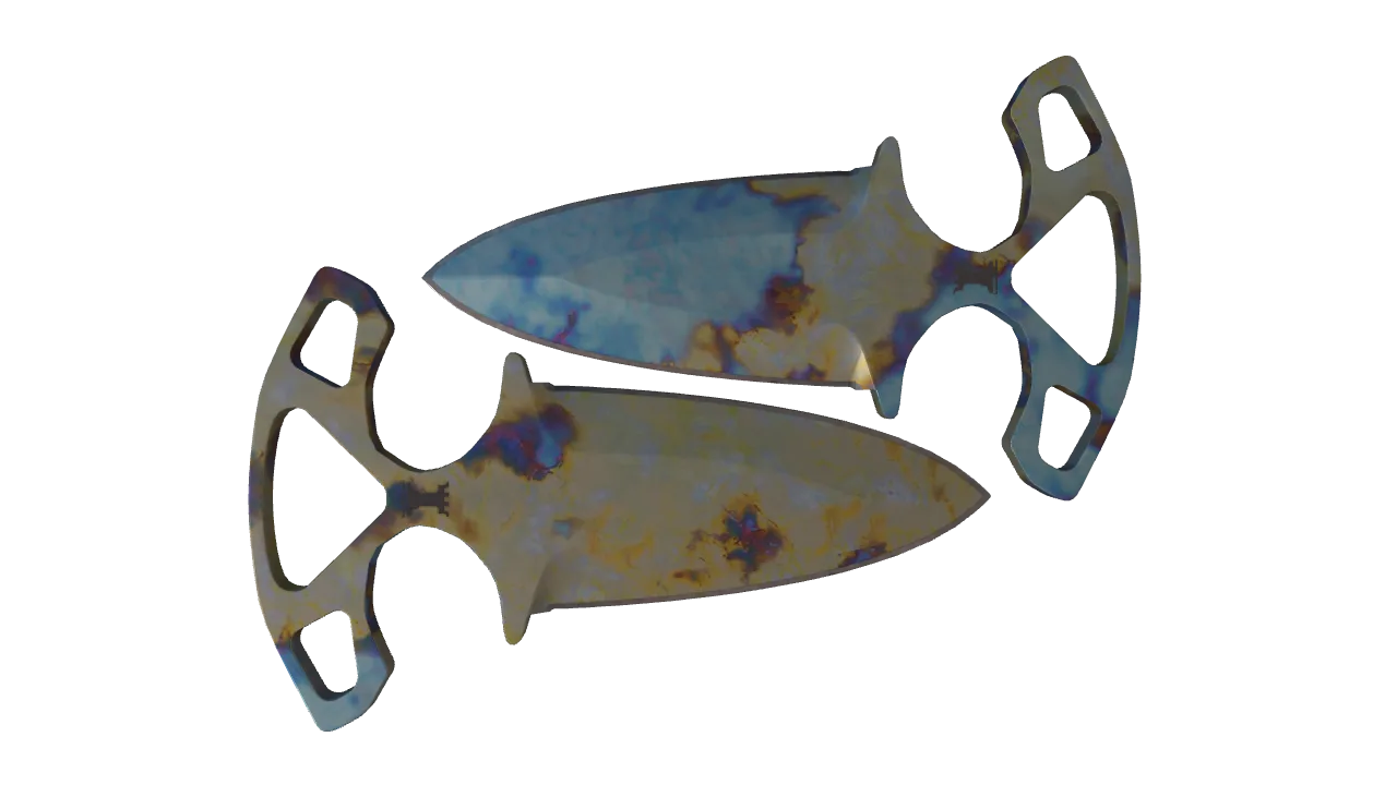 Shadow Daggers | Case Hardened seed #557, back