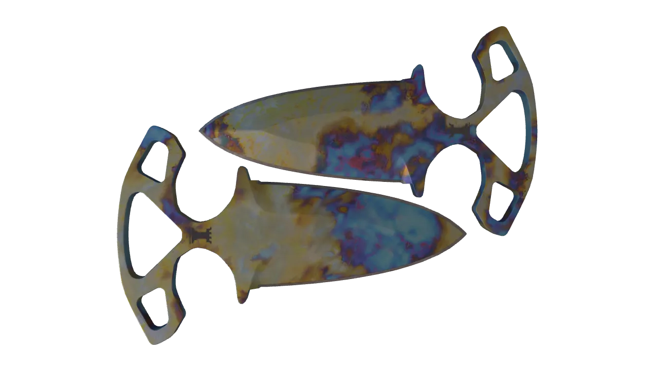 Shadow Daggers | Case Hardened seed #584, back