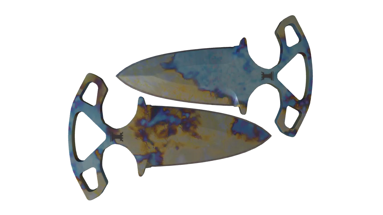 Shadow Daggers | Case Hardened seed #602, back