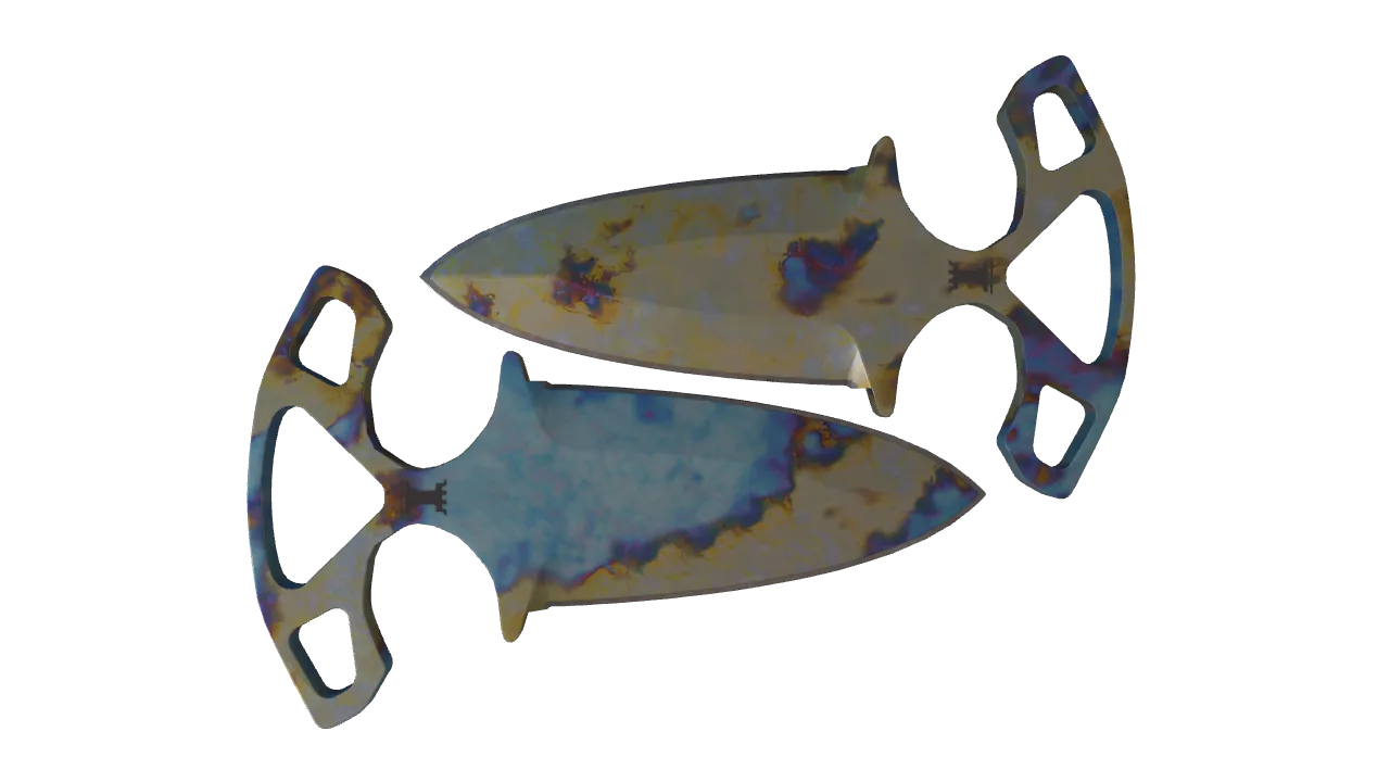 Shadow Daggers | Case Hardened seed #64, back