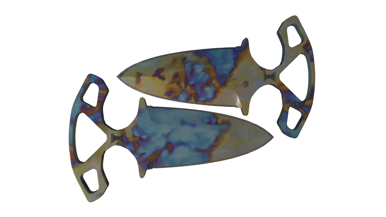 Shadow Daggers | Case Hardened seed #654, back