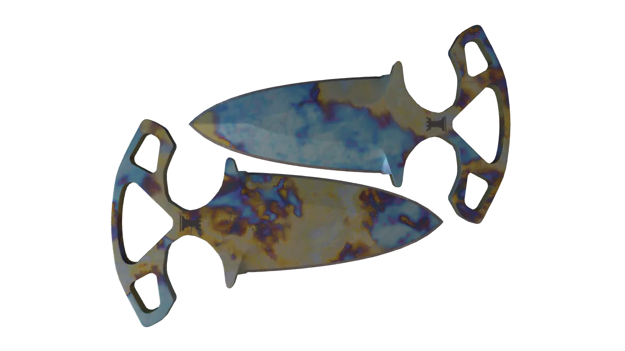 Shadow Daggers | Case Hardened seed #702, back