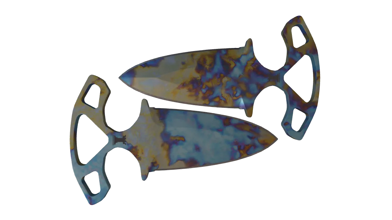 Shadow Daggers | Case Hardened seed #750, back