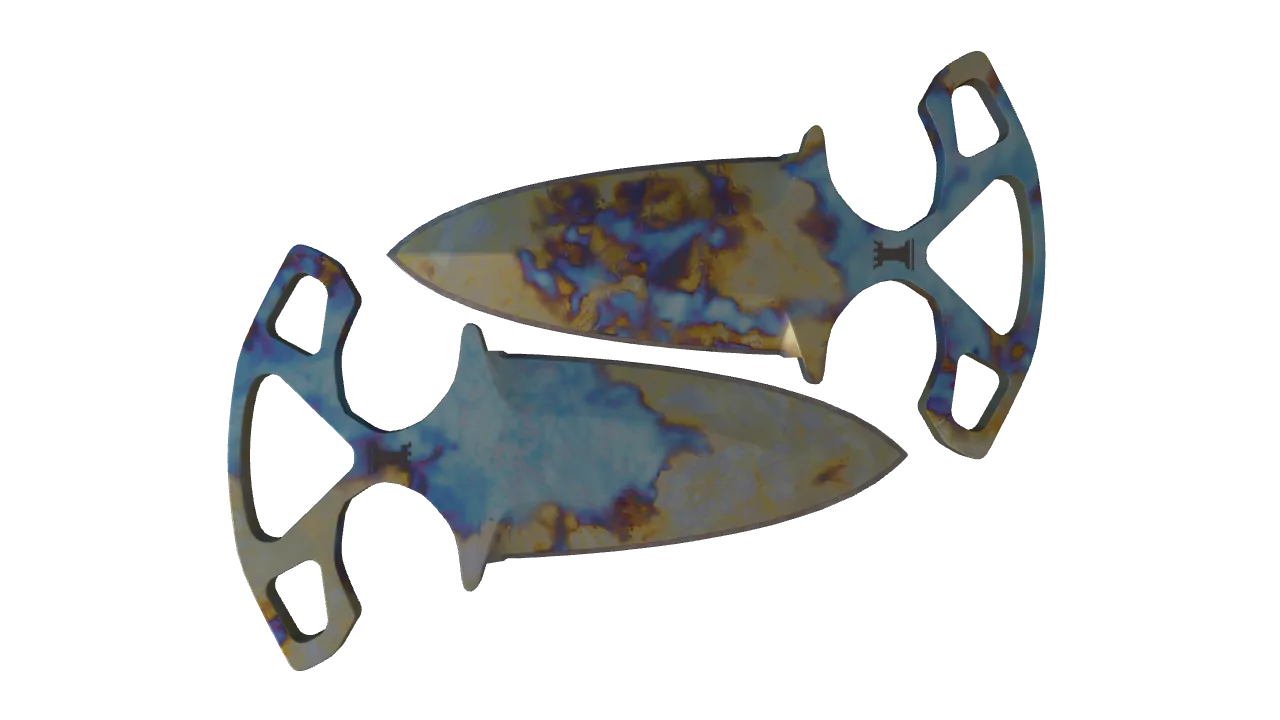 Shadow Daggers | Case Hardened seed #771, back