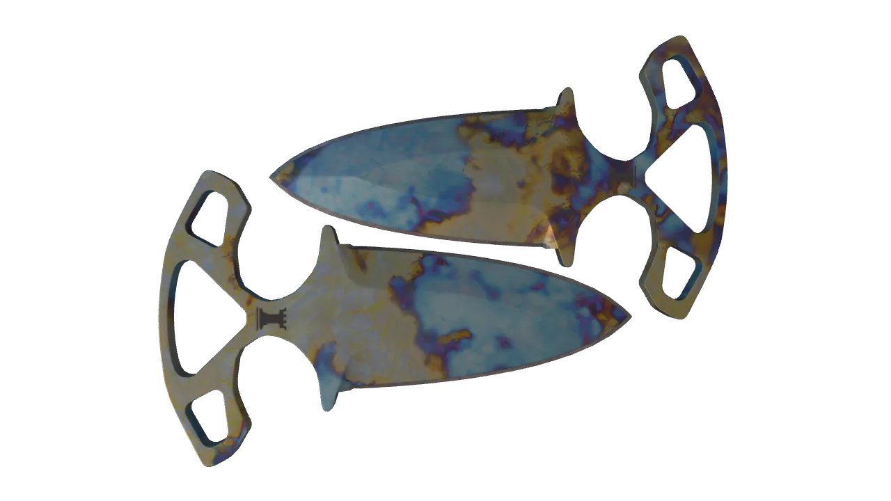 Shadow Daggers | Case Hardened seed #776, back