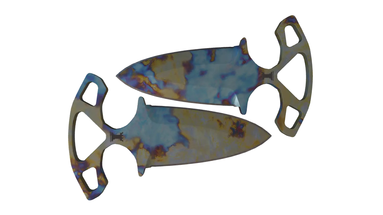 Shadow Daggers | Case Hardened seed #830, back