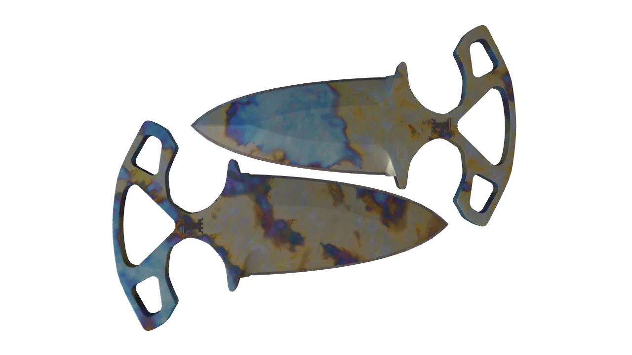 Shadow Daggers | Case Hardened seed #850, back